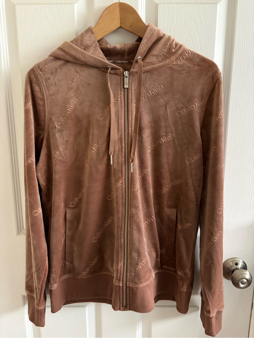 Calvin Klein Velvet Hoodie Jacket